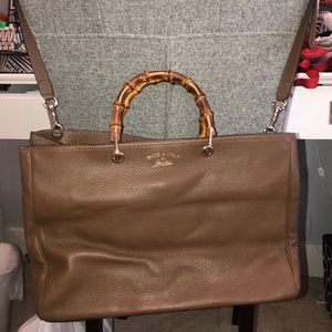 Gucci Bamboo Shopper Leather Tote Large